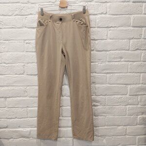 BALEAF Pants Womens M Petit Beige Waist 29 Slacks Stretchy Work Straight Leg